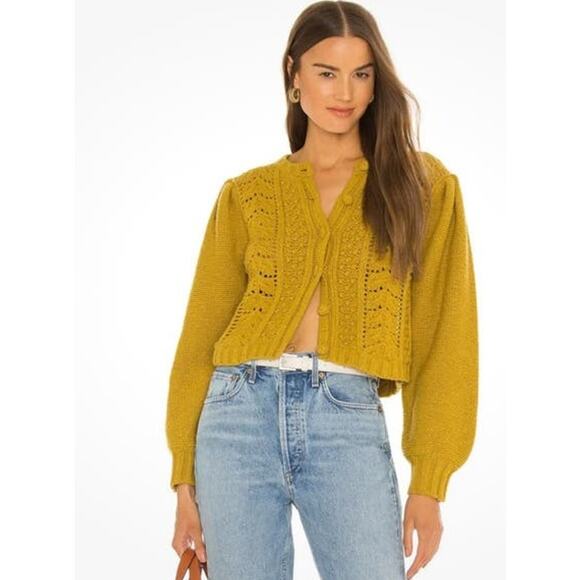 LoveShackFancy Frankel Crochet Cardigan - Picture 1 of 6